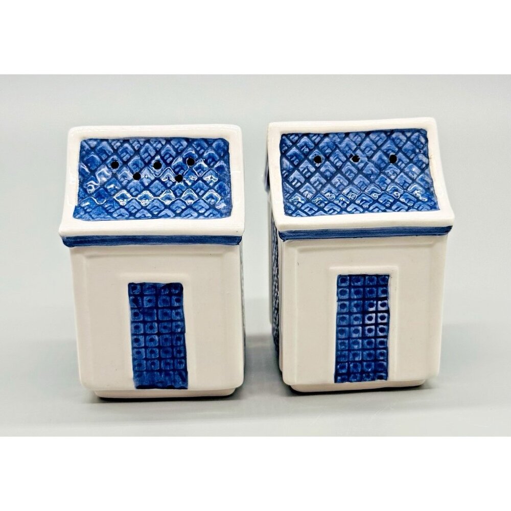 Willow Blue Collectibles Salt Pepper Boat Cruet Set Christopher Johnson China 5 - Picture 7 of 11